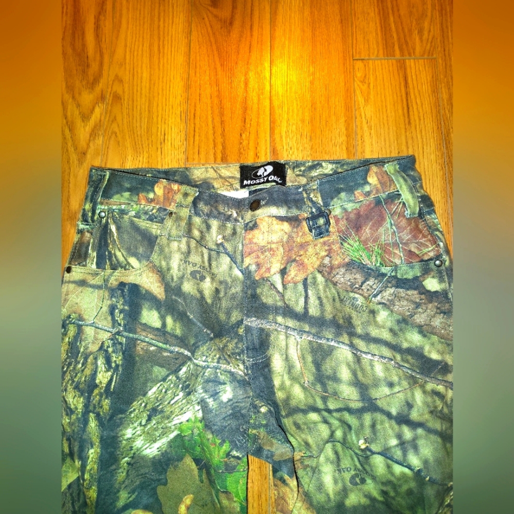 Camouflage Leaf Print Pants Men's Size 36/30 Mossy Oak Like New - Picture 3 of 5